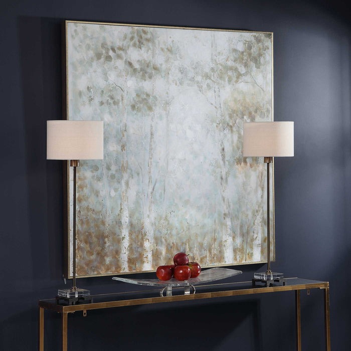 Cotton Woods Wall Art Antique Silver-Mirrors/Pictures-Uttermost-Lighting Design Store