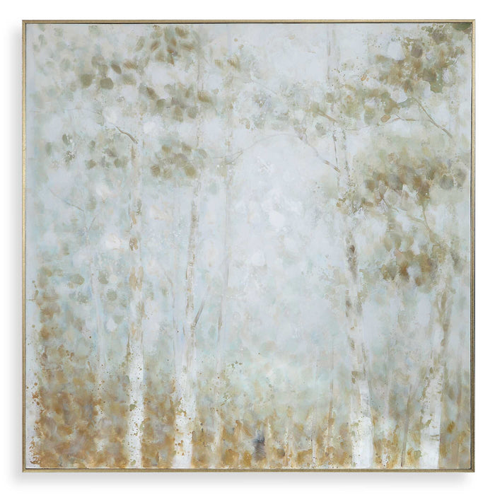 Cotton Woods Wall Art Antique Silver-Mirrors/Pictures-Uttermost-Lighting Design Store