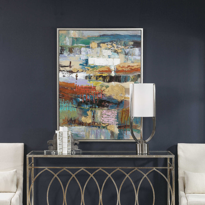 Fiesta Wall Art Antiqued Silver Leaf-Mirrors/Pictures-Uttermost-Lighting Design Store