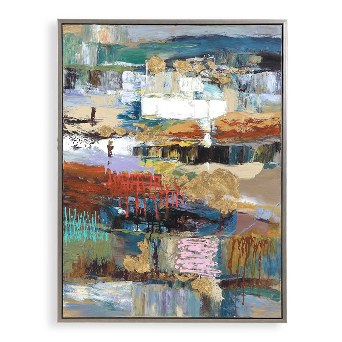 Fiesta Wall Art Antiqued Silver Leaf-Mirrors/Pictures-Uttermost-Lighting Design Store