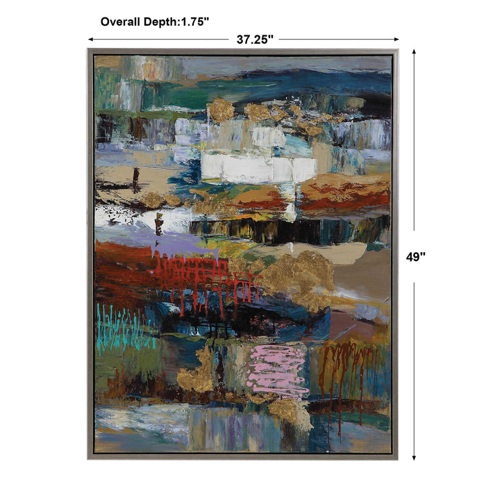 Fiesta Wall Art Antiqued Silver Leaf-Mirrors/Pictures-Uttermost-Lighting Design Store