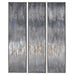 Gray Hand Painted Canvases, Set/3 Silver Leaf-Mirrors/Pictures-Uttermost-Lighting Design Store