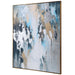 Stormy Hand Painted Canvas Gold Leaf-Mirrors/Pictures-Uttermost-Lighting Design Store