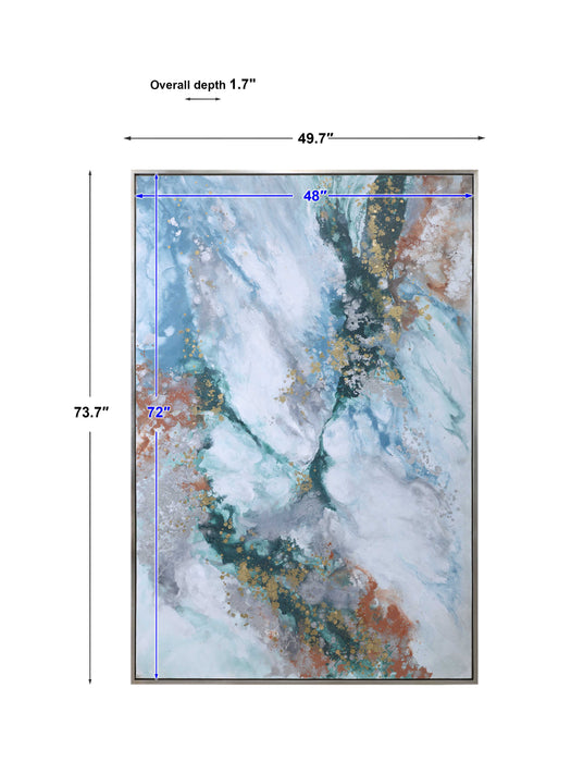 Mercury Hand Abstract Art Silver-Mirrors/Pictures-Uttermost-Lighting Design Store