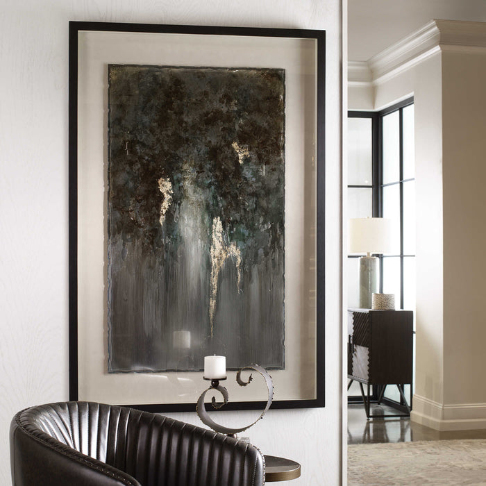 Rustic Patina Grande Abstract Art Matte Black-Mirrors/Pictures-Uttermost-Lighting Design Store