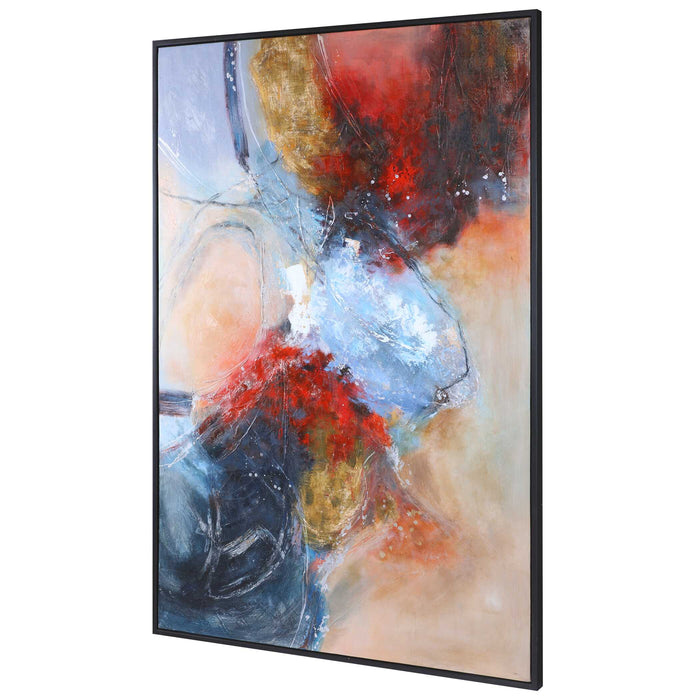 Summer Sunset Abstract Art Matte Black-Mirrors/Pictures-Uttermost-Lighting Design Store
