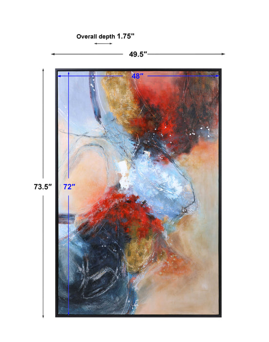 Summer Sunset Abstract Art Matte Black-Mirrors/Pictures-Uttermost-Lighting Design Store