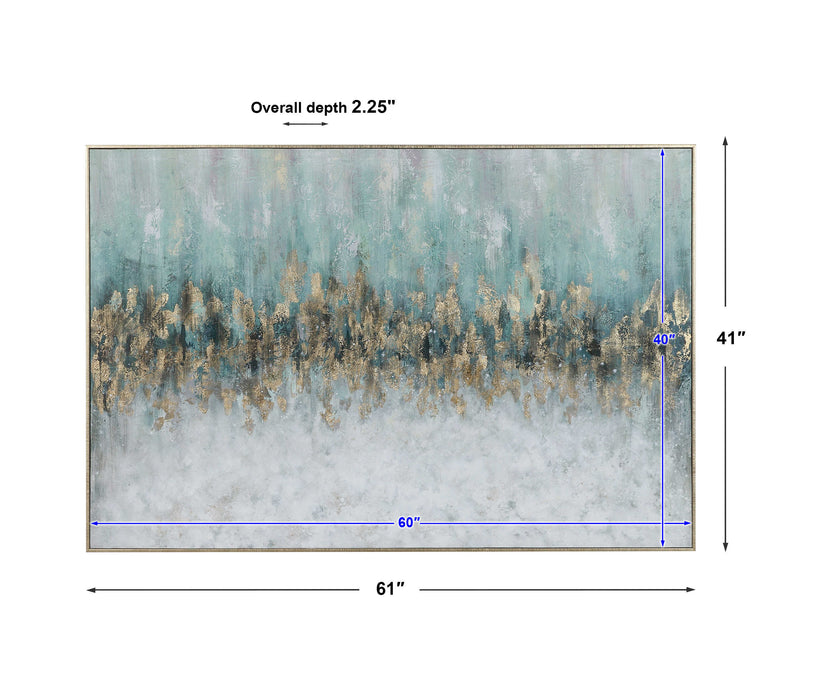 Divide Hand Painted Art Gold-Mirrors/Pictures-Uttermost-Lighting Design Store