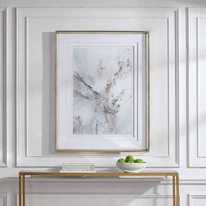 Ethos Framed Abstract Print Silver Leaf-Mirrors/Pictures-Uttermost-Lighting Design Store