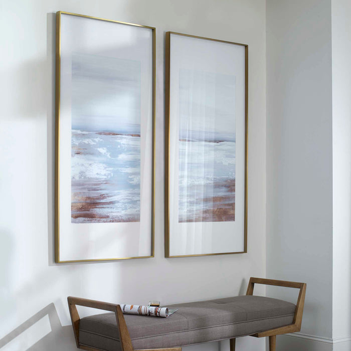 Coastline Framed Prints Gold-Mirrors/Pictures-Uttermost-Lighting Design Store