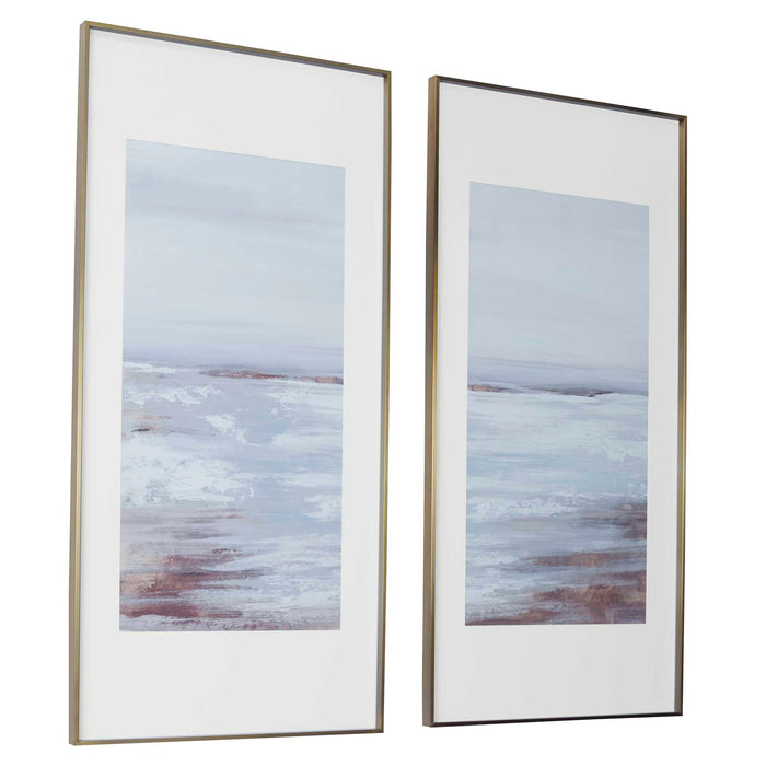Coastline Framed Prints Gold-Mirrors/Pictures-Uttermost-Lighting Design Store
