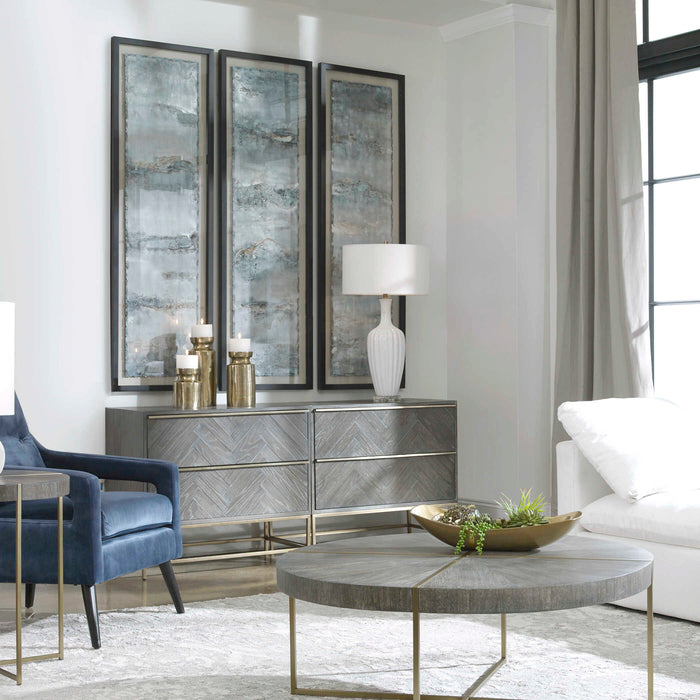 Ocean Swell Wall Art Black-Mirrors/Pictures-Uttermost-Lighting Design Store