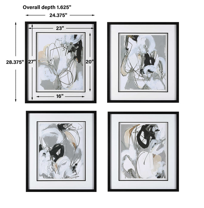 Tangled Threads Framed Prints Black-Mirrors/Pictures-Uttermost-Lighting Design Store