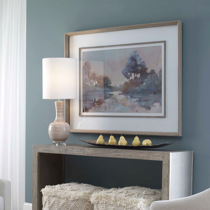 Morning Lake Framed Prints Wood-Mirrors/Pictures-Uttermost-Lighting Design Store