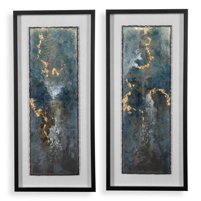 Glimmering Agate Abstract Prints Black-Mirrors/Pictures-Uttermost-Lighting Design Store