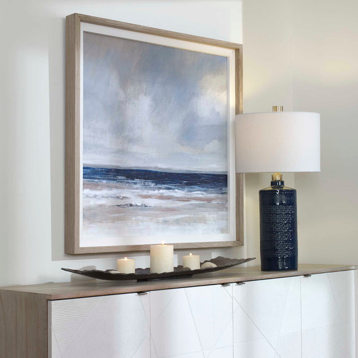 Distant Land Framed Print Natural Pine Wood-Mirrors/Pictures-Uttermost-Lighting Design Store