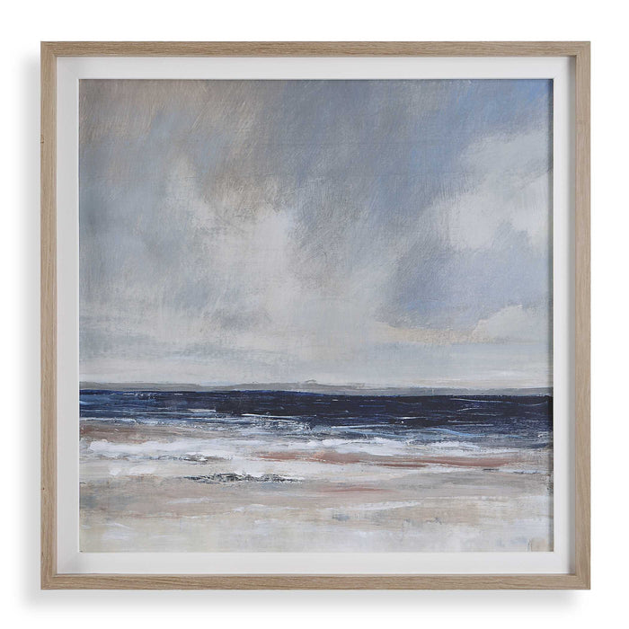 Distant Land Framed Print Natural Pine Wood-Mirrors/Pictures-Uttermost-Lighting Design Store