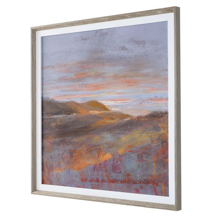 Dawn On The Hills Framed Print Solid Wood-Mirrors/Pictures-Uttermost-Lighting Design Store