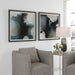 Telescopic Framed Prints, Set/2 Dark Gray Gunmetal-Mirrors/Pictures-Uttermost-Lighting Design Store