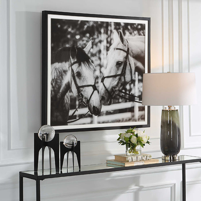 Apple Of My Eye Framed Print Satin Black-Mirrors/Pictures-Uttermost-Lighting Design Store