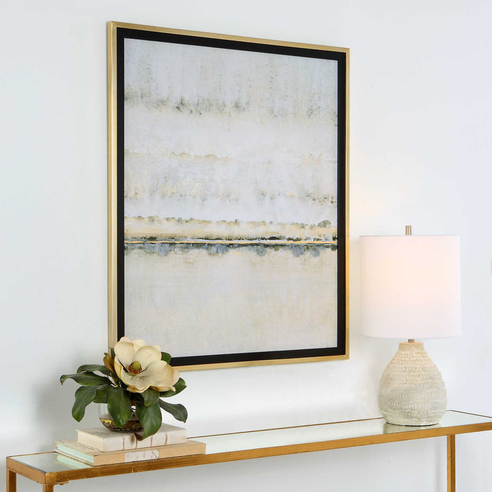 Gilded Horizon Framed Print Antique Gold Leaf-Mirrors/Pictures-Uttermost-Lighting Design Store