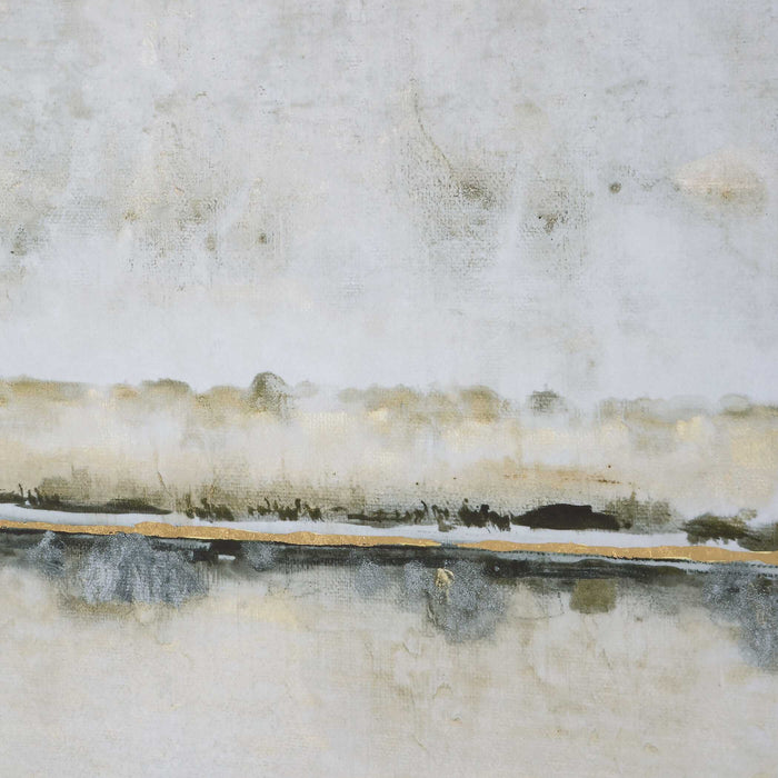 Gilded Horizon Framed Print Antique Gold Leaf-Mirrors/Pictures-Uttermost-Lighting Design Store