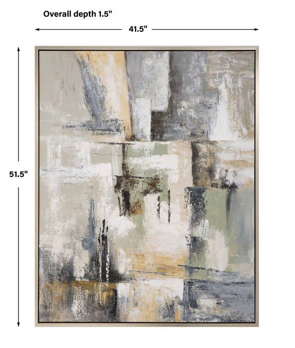 Intuition Wall Art Brushed Silver-Mirrors/Pictures-Uttermost-Lighting Design Store