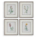 Heirloom Blooms Framed Prints Set/4 Gray-Mirrors/Pictures-Uttermost-Lighting Design Store