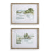 Serene Framed Prints, Set/2 Gray Washed Pine-Mirrors/Pictures-Uttermost-Lighting Design Store