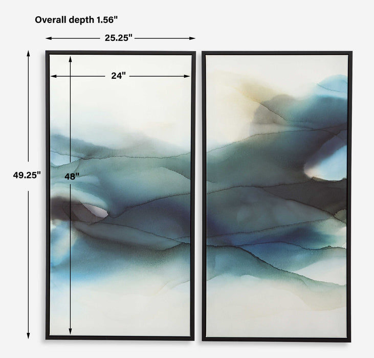 September Desert Wall Art Set/2 Black-Mirrors/Pictures-Uttermost-Lighting Design Store