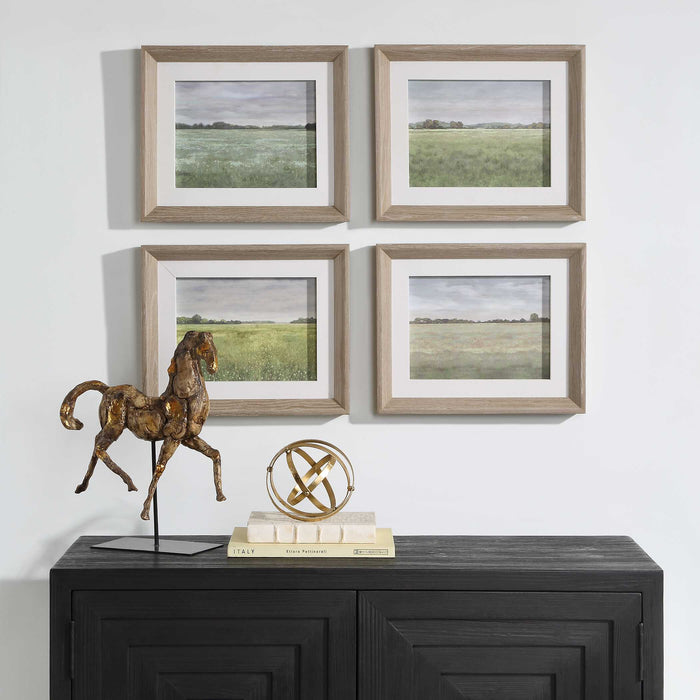 Quiet Meadows Framed Prints, S/4-Uttermost-Lighting Design Store