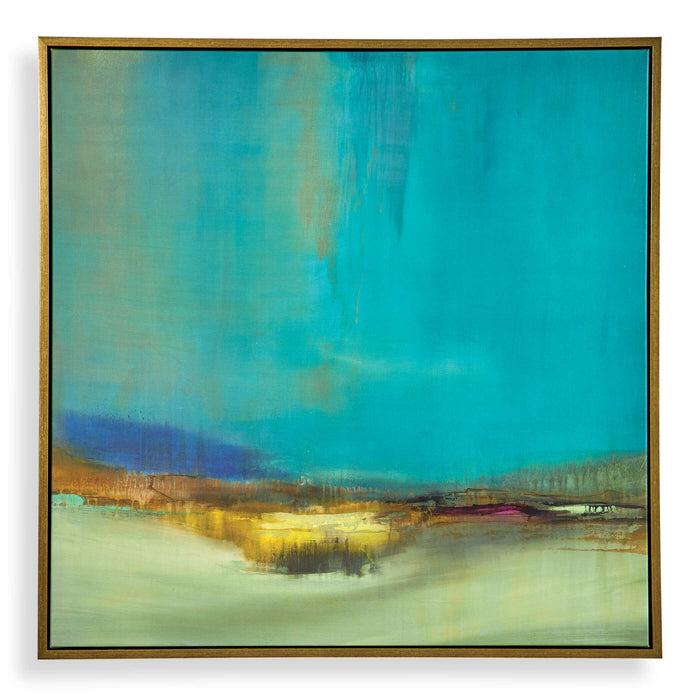 Bowery Landscape Art Gold-Mirrors/Pictures-Uttermost-Lighting Design Store