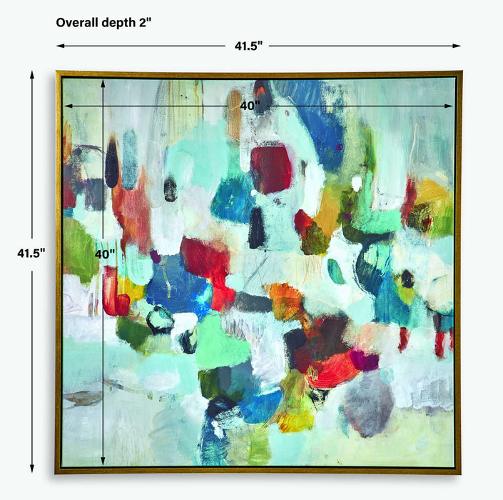 As We Say Abstract Art Gold-Mirrors/Pictures-Uttermost-Lighting Design Store