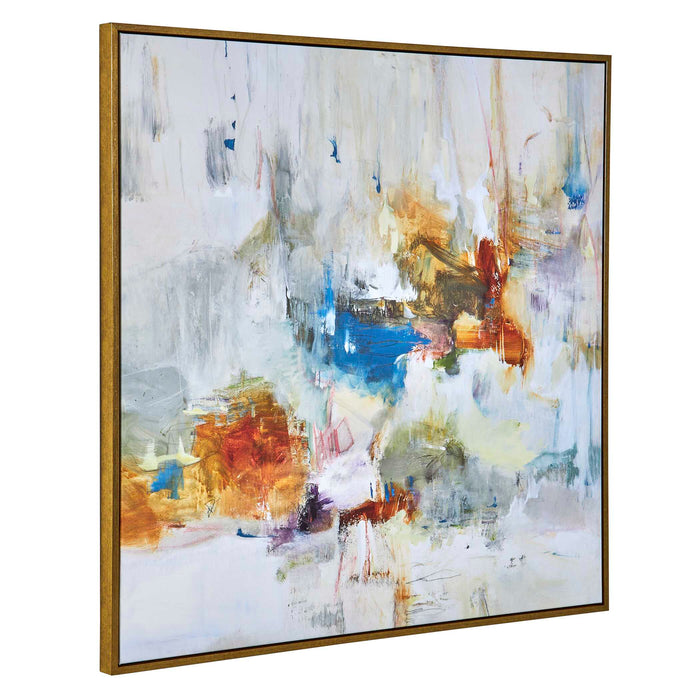 In The Beginning Abstract Art Gold-Mirrors/Pictures-Uttermost-Lighting Design Store