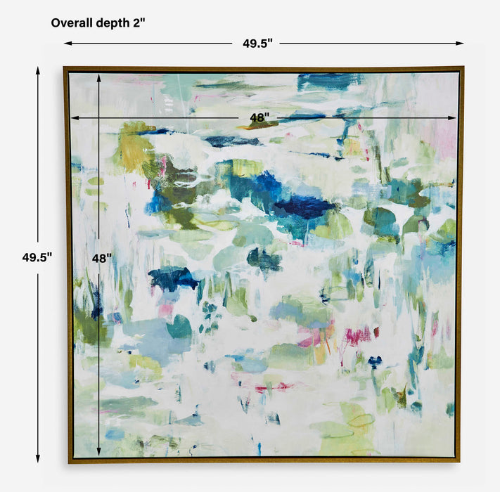 Abstract Reflections Abstract Art Gold-Mirrors/Pictures-Uttermost-Lighting Design Store