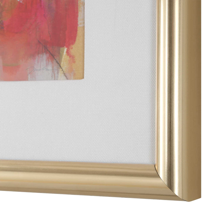 Fresh Start Wall Art Brushed Gold-Mirrors/Pictures-Uttermost-Lighting Design Store