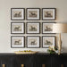 Equine Dynasty Framed Prints, S/9 Dark Walnut-Mirrors/Pictures-Uttermost-Lighting Design Store