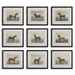 Equine Dynasty Framed Prints, S/9 Dark Walnut-Mirrors/Pictures-Uttermost-Lighting Design Store