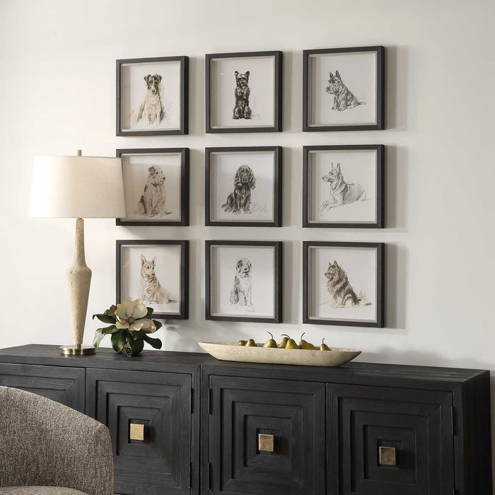 Loyal Companion Wall Art Black Wood-Mirrors/Pictures-Uttermost-Lighting Design Store