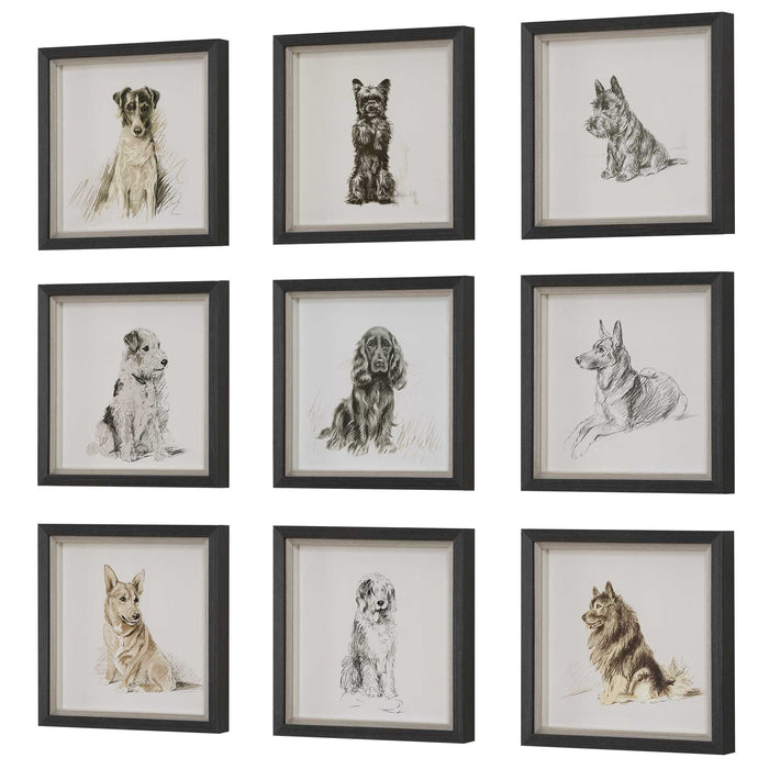 Loyal Companion Wall Art Black Wood-Mirrors/Pictures-Uttermost-Lighting Design Store