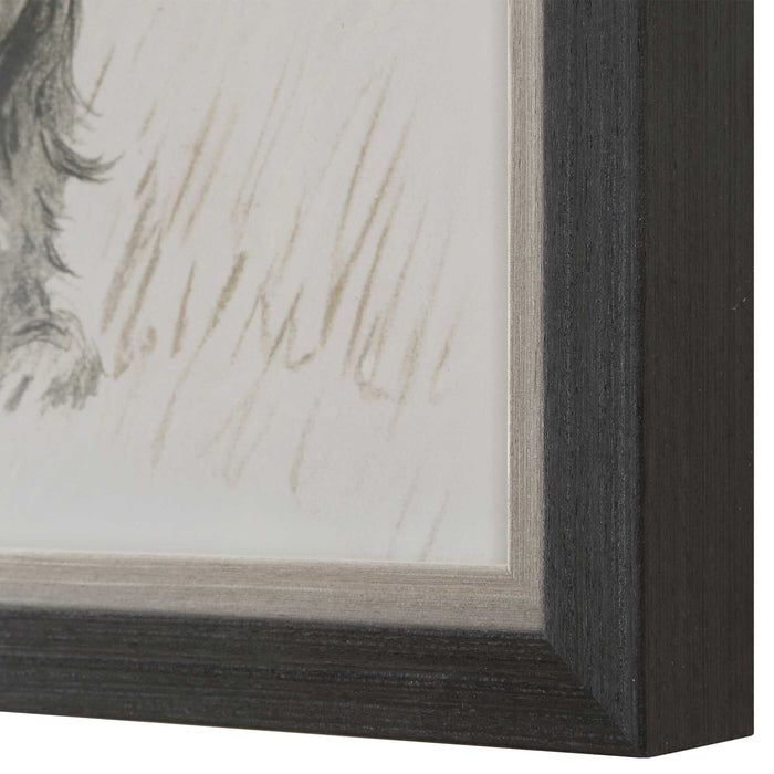 Loyal Companion Wall Art Black Wood-Mirrors/Pictures-Uttermost-Lighting Design Store