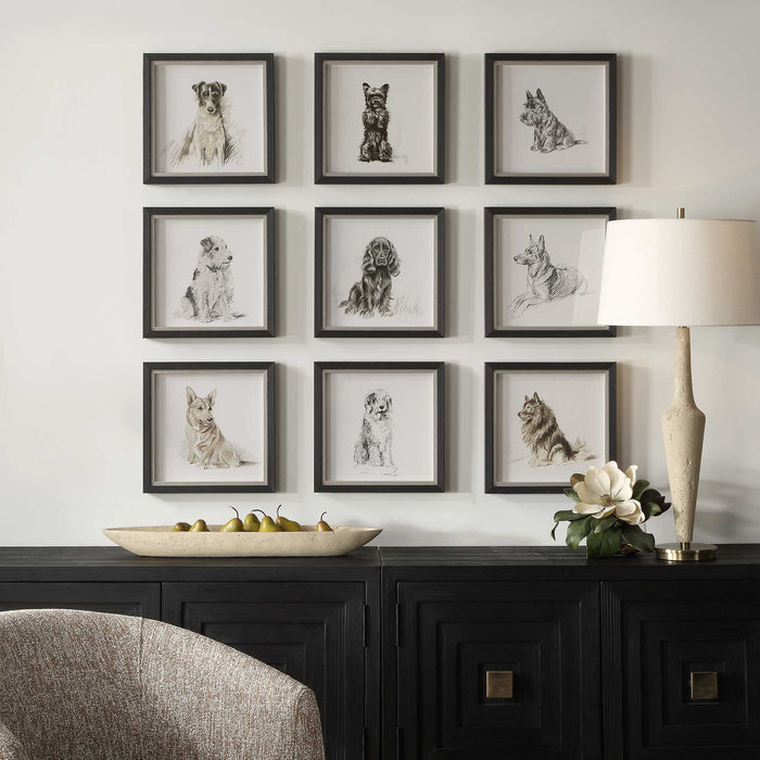 Loyal Companion Wall Art Black Wood-Mirrors/Pictures-Uttermost-Lighting Design Store
