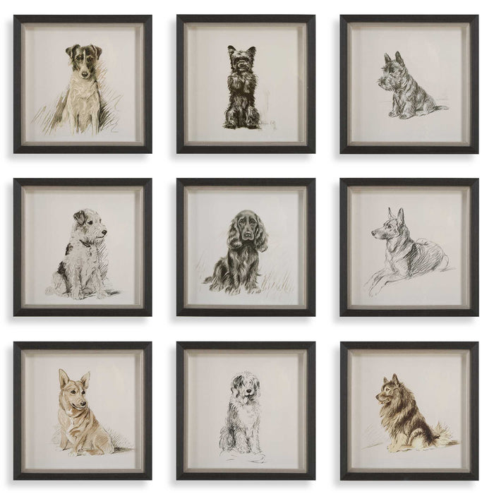 Loyal Companion Wall Art Black Wood-Mirrors/Pictures-Uttermost-Lighting Design Store
