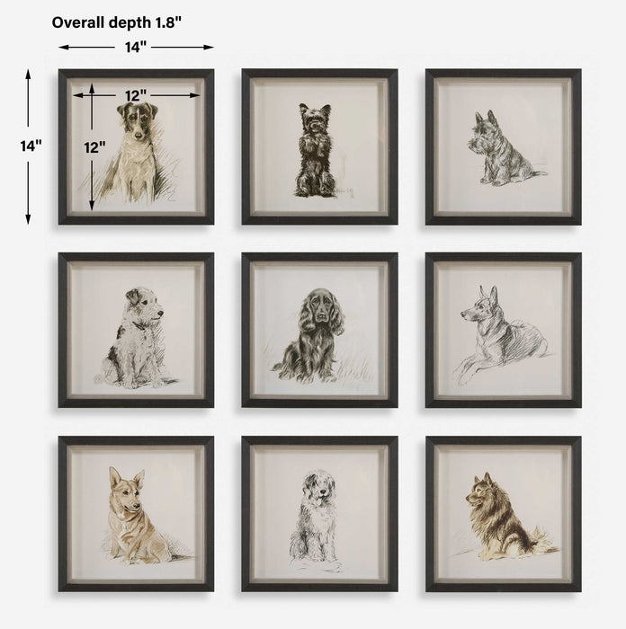 Loyal Companion Wall Art Black Wood-Mirrors/Pictures-Uttermost-Lighting Design Store