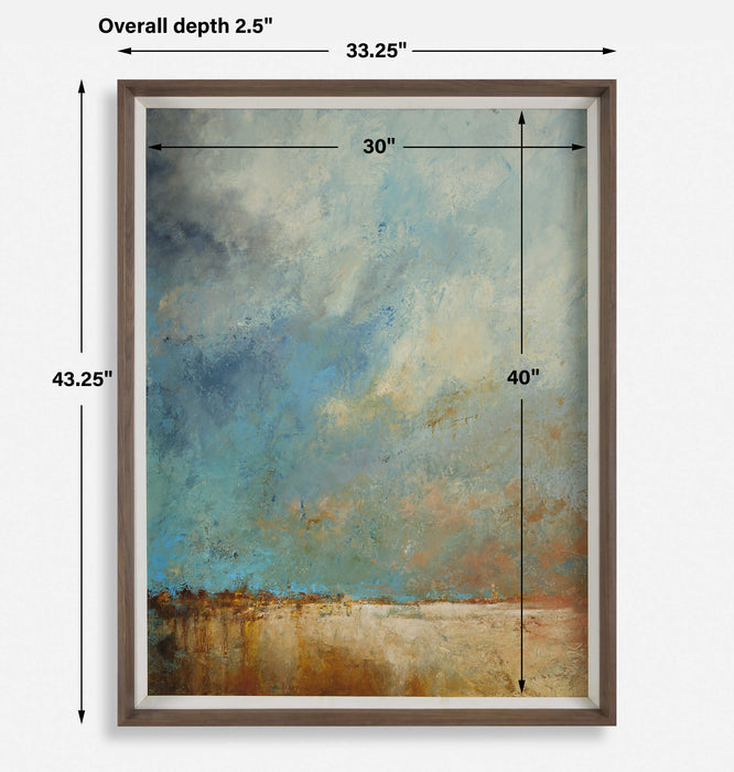 Vista Grande Framed Print Briarsmoke/dark Walnut-Mirrors/Pictures-Uttermost-Lighting Design Store