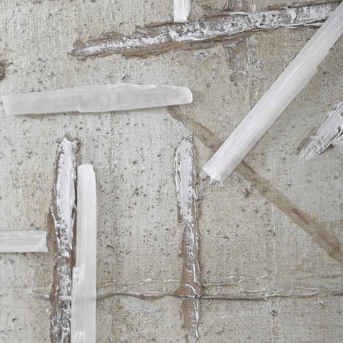 Unpredictable Hand Canvases Set/2 Brushed Champagne Gold-Mirrors/Pictures-Uttermost-Lighting Design Store