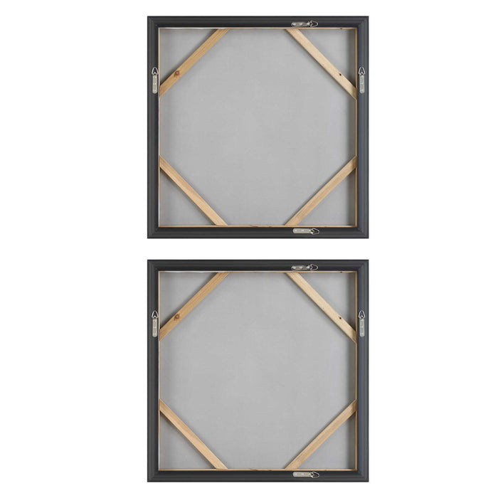 Unpredictable Hand Canvases Set/2 Brushed Champagne Gold-Mirrors/Pictures-Uttermost-Lighting Design Store