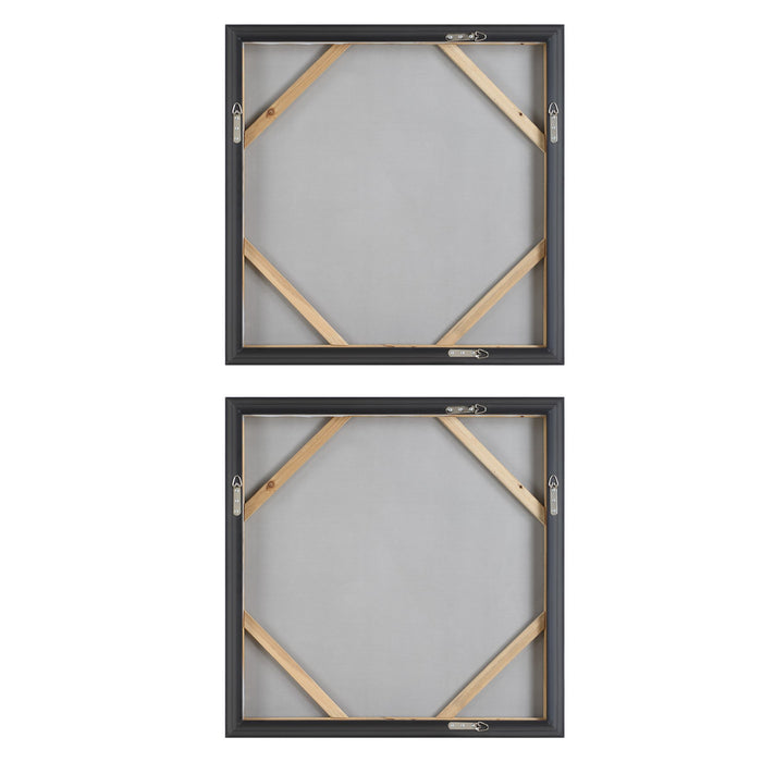 Unpredictable Hand Canvases Set/2 Brushed Champagne Gold-Mirrors/Pictures-Uttermost-Lighting Design Store