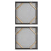 Unpredictable Hand Canvases Set/2 Brushed Champagne Gold-Mirrors/Pictures-Uttermost-Lighting Design Store
