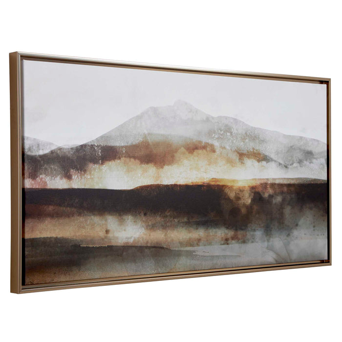 Splash Of Land Framed Canvas Solid Wood-Mirrors/Pictures-Uttermost-Lighting Design Store